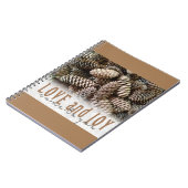 Rustic Holiday Love and Joy Pine Cone Notitieboek (Linkerzijde)