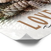 Rustic Holiday Love and Joy Pine Cone Poster (Hoek)