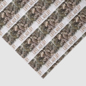 Rustic Holiday Love and Joy Pine Cone Tissuepapier (Detail)