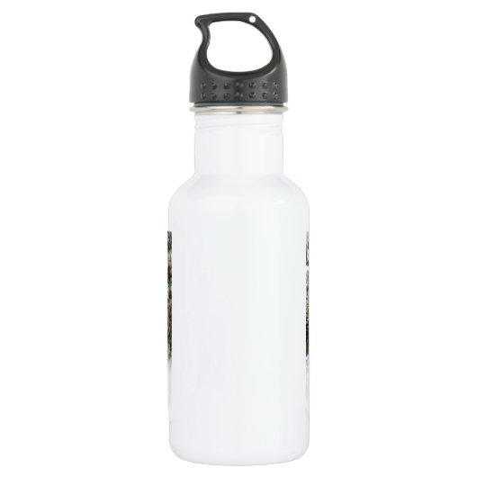 Rustic Holiday Love and Joy Pine Cone Waterfles (Achterkant)