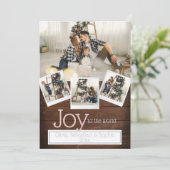 Rustic Holiday Modern 4 Foto Lijst Kaart (Staand voorkant)