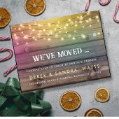 Rustic Holiday Nieuw Huis Aankondiging Briefkaart 