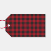 Rustic Holiday Red Buffalo Pset Cadeaulabel (Achterkant Horizontaal)