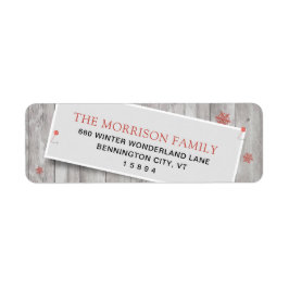 Rustic Holiday Return-adres Etiket