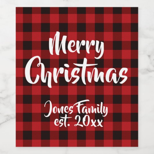 Rustic Holiday, rode buffelvlek, Wijn Etiket (Enkel label)