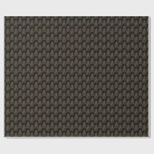 Rustic Holiday Tree Pattern Black Golden Brown Cadeaupapier (Vlak)