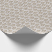 Rustic Holiday Tree Pattern Bleek Grey Golden Brow Cadeaupapier (Hoek)