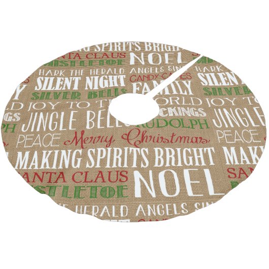 Rustic Holiday Tree Skirt Kerstboom Rok (Gekanteld)