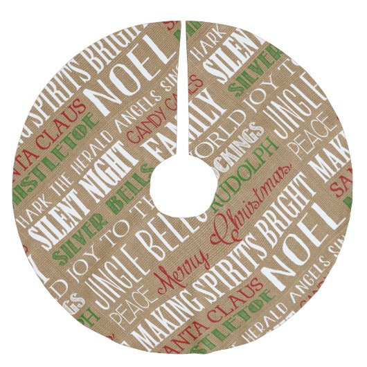 Rustic Holiday Tree Skirt Kerstboom Rok (Voorkant)