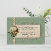 Rustic Holiday Vignette met lint Feestdagenkaart (Staand voorkant)