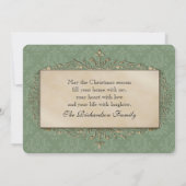 Rustic Holiday Vignette met lint Feestdagenkaart (Achterkant)