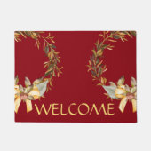 Rustic Holiday Wreator Dep, Rood Deurmat (Voorkant)