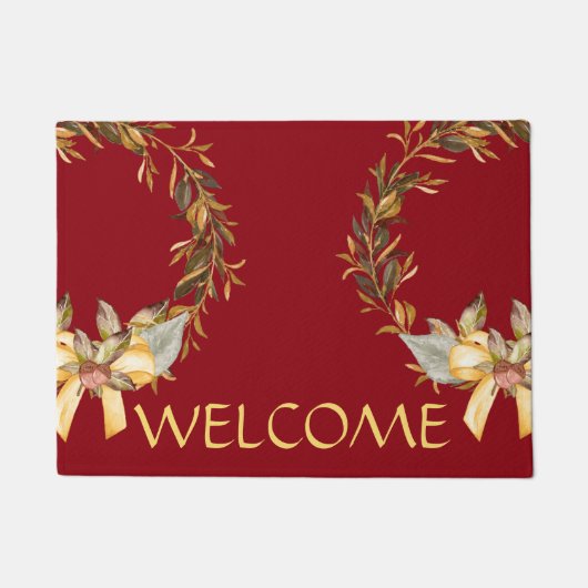 Rustic Holiday Wreator Dep, Rood Deurmat (Voorkant)