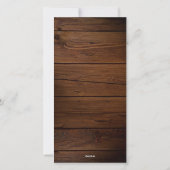 Rustic Holly Berries Kerstfeest Uitnodiging (Achterkant)