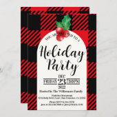 Rustic Holly Berries Waterverf Pset Holiday Kaart (Voorkant / Achterkant)