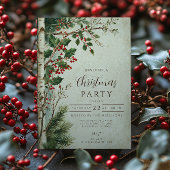 Rustic Holly Berry Christmas Kaart