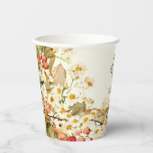 Rustic Holly Berry Christmas Papieren Bekers (Voorkant)