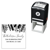 Rustic Holly & Pine Kerstfeestdag Zelfinktende Stempel (In situ)