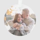 Rustic Holly Pine Passen getrouwd 2-zijdig Aangepa Ornament (voorkant)