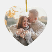 Rustic Holly Pine Samen 2-zijdig - Aangepaste foto Keramisch Ornament (Voorkant)