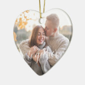 Rustic Holly Pine Samen 2-zijdig - Aangepaste foto Keramisch Ornament (Links)