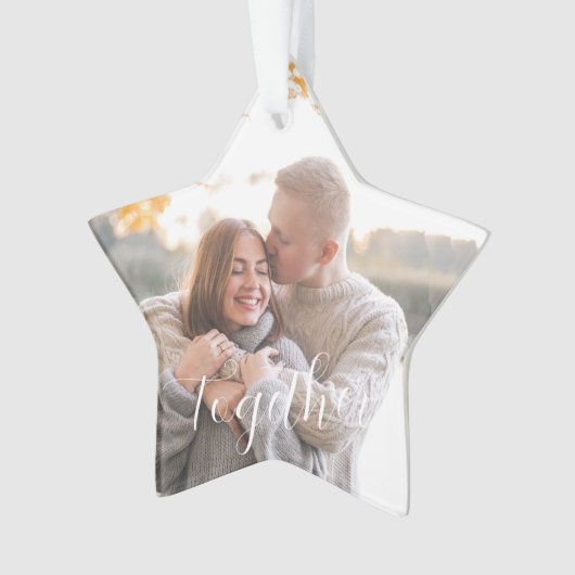 Rustic Holly Pine Samen 2-zijdig - Aangepaste foto Ornament (voorkant)