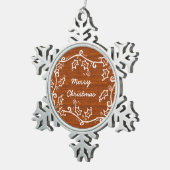 Rustic Holly Snowflake Ornament (Rechts)
