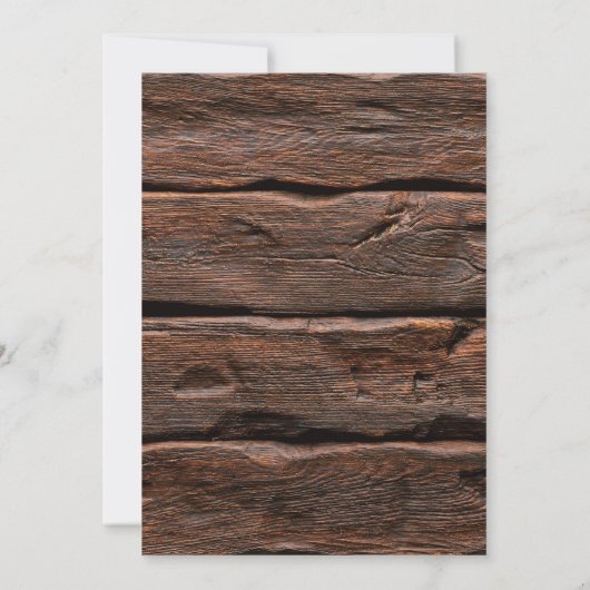 Rustic Holly Tree Branch Winter Wedding Invitation Kaart (Achterkant)