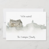 Rustic Home New Address Announcement Kaart (Voorkant)