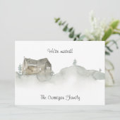 Rustic Home New Address Announcement Kaart (Staand voorkant)