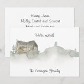 Rustic Home New Address Announcement Kaart (Voorkant / Achterkant)