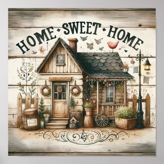 Rustic Home Sweet Home 2 Poster (Voorkant)