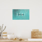 Rustic Home Sweet Home Blauwgroen Poster (Keuken)