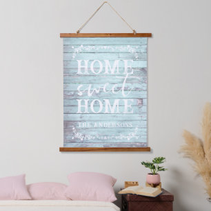 Rustic Home Sweet Home Home   Familienaam Hangend Wandkleed