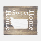 Rustic Home Sweet Home Indiana Barn Wood Fleece Deken (Voorkant (Horizontaal))