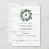 Rustic Home Sweet Home Laurel Wreath Moving Aankondiging (Achterkant)