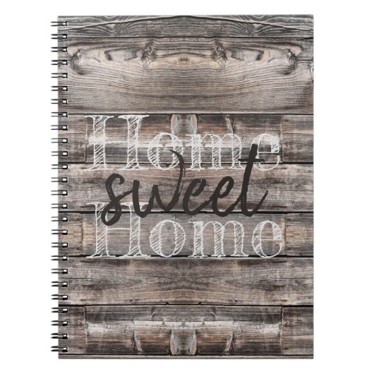 Rustic HOME SWEET HOME | Notitieboek (Voorkant)