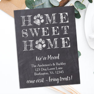 Rustic Home Sweet Home We hebben Dog Pet Moving Aankondiging