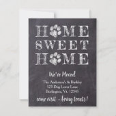 Rustic Home Sweet Home We hebben Dog Pet Moving Aankondiging (Voorkant)