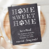 Rustic Home Sweet Home We hebben Pet Moving Aankondigingskaart