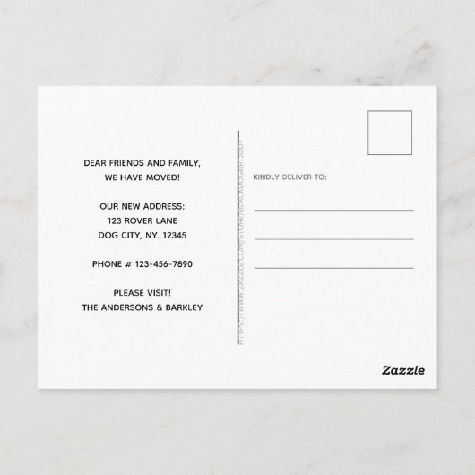 Rustic Home We hebben de aankondiging van Dog Movi Briefkaart (Achterkant)