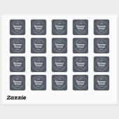 Rustic Homemade Banana Bread Dark Blue Vierkante Sticker (Vel)