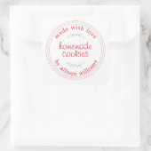 Rustic Homemade Bked Goods Cookies Vierkante Sticker (Tas)