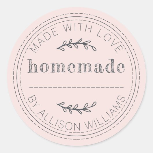 Rustic Homemade Bked Goods Jam Canning Modern Ronde Sticker (Voorkant)