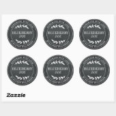 Rustic Homemade Blueberry Jam Canning Chalkboard Ronde Sticker (Vel)