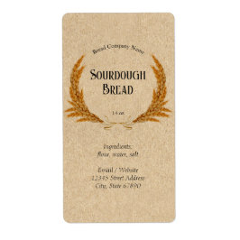 Rustic Homemade Bread Wheat Wreatfood Etiket