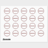 Rustic Homemade Canning Red Date Sticker Labels (Vel)