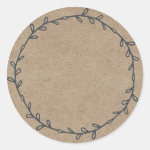 Rustic Homemade Jam Canning Kraft Paper schrijven Ronde Sticker