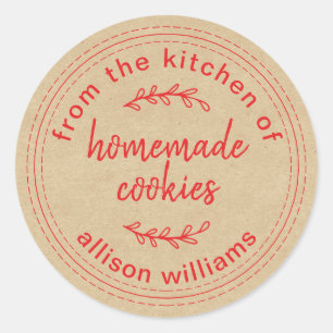 Rustic Homemade koekjes uit de keuken van Kraft Ronde Sticker