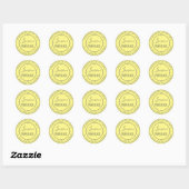 Rustic Homemade Lemon Marmalade Pastel Geel Ronde Sticker (Vel)